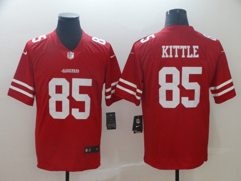 Men San Francisco 49ers 85 Kittle Red Nike Vapor Untouchable Limited Player NFL Jerseys
